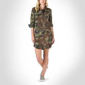 Vans Assembly Women's Camo Long Sleeve Dress Size XS